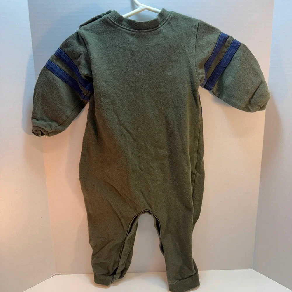 OshKosh B'gosh Baby Boys Football Striped Romper 18 Months One Piece Lot Vintage